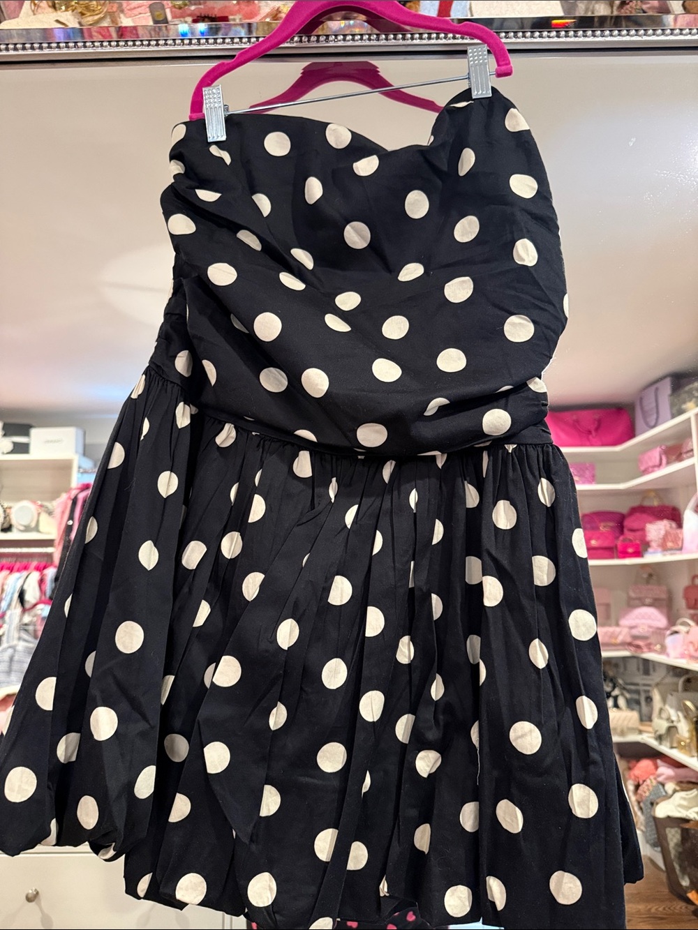 Women’s Black and White Polka Dot Dress